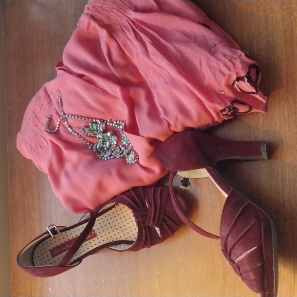 Hot Pink Vintage Style Dress 1940s - Picture 6 of 8